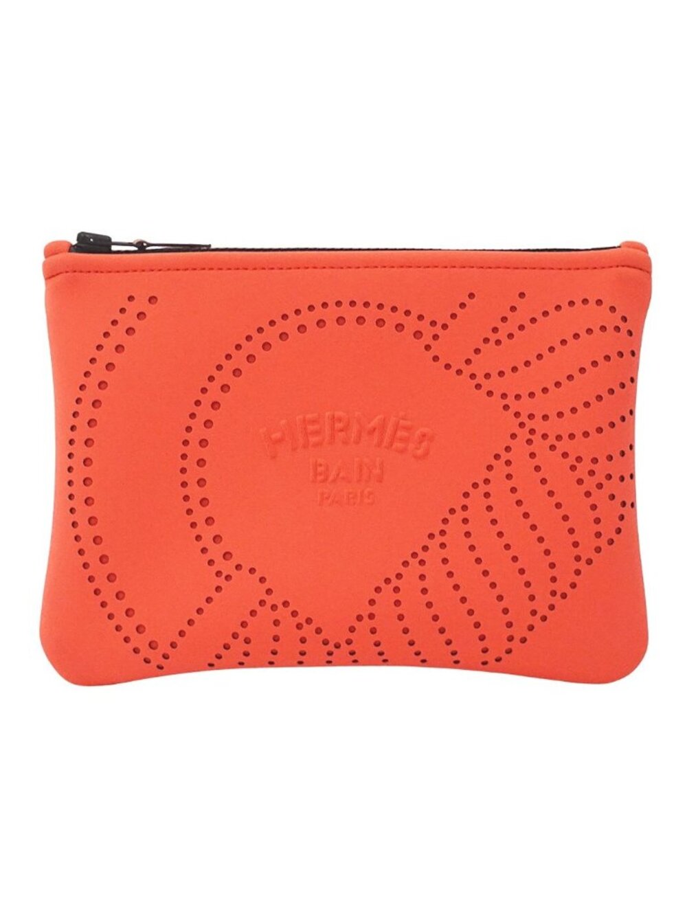 Hermes Pouch Neobain Kanoe PM Polyamide Orange Case Multi Logo